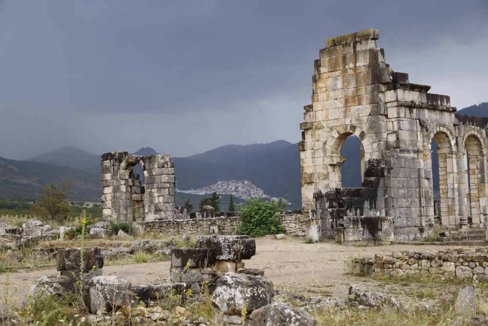 Ruines de la basilique de Volubilis
